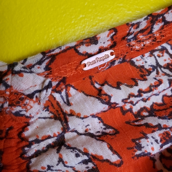 Free People Orange Floral Blouse - Picture 8 of 10